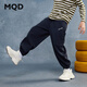 馬騎頓（MQD）男童25秋新款街潮長(cháng)褲中大童寬松束腳褲跑步籃球衛褲 藏青 150