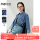 尚都比拉經(jīng)典百搭長(cháng)袖牛仔襯衫女通勤休閑襯衣秋季女裝上衣 牛仔藍 M 