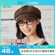 畹町百搭八角帽女金屬小熊復古英倫畫(huà)家報童帽顯臉小鴨舌貝雷帽子金屬小熊百搭八角帽-深棕均碼 均碼