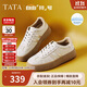 他她TATA女鞋2025年自由符號厚底德訓(xùn)鞋透氣休閑鞋 米/金（單里） 36