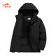 貴人鳥(niǎo)棉服男冬季輕量保暖蓄熱鎖溫棉襖子外套中青年情侶款 幻影黑 XL