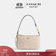 蔻馳（COACH）奧萊女包經(jīng)典標志老花NOLITA 19號手袋麻將包腋下單肩包手提包 IM/沙黃色/粉筆白色