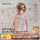 babylove【清倉(cāng)】女寶寶吊帶背心夏季純棉紗布無(wú)袖t恤嬰幼兒洋氣甜美上衣