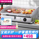 樂(lè )創(chuàng  )（lecon）電扒爐商用小型煎牛扒 夜市創(chuàng  )業(yè)擺攤鐵板燒商用設備 鐵板魷魚(yú)小型手抓餅小吃電熱燃氣 豪華款EG-818【單溫控+鐵板款】