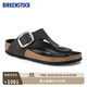 BIRKENSTOCK勃肯德國進(jìn)口大扣女款牛皮革涂油Gizeh人字夾趾拖鞋 黑色窄版1023337 39