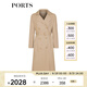 PORTS寶姿女裝 秋冬新品女裝長袖長風衣SL9T003LWD042 流沙駝 S (4)
