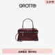 GROTTO個(gè)樂(lè )經(jīng)典R66系列mini質(zhì)感通勤手提單肩斜挎包七夕禮物 波多爾紅MINI 碼