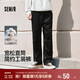 森馬（Semir）休閑褲男工裝褲寬松直筒褲子秋季戶(hù)外長(cháng)褲純棉松緊腰101524127112