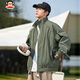 大嘴猴（paul frank）夾克男士秋冬季立領(lǐng)寬松工裝外套男飛行員上衣男裝 墨綠色 XL