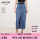 艾諾絲雅詩【商場(chǎng)同款】春夏新品復(fù)古風(fēng)通勤顯瘦百搭牛仔裙半身裙女30713510 牛仔蘭 M