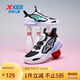 特步（XTEP）兒童女童蝶舞網(wǎng)面旋鈕扣休閑鞋 黑/藍(lán)煙色/雪青紫 36碼