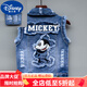 迪士尼（Disney）男童馬甲春秋新款韓版牛仔兒童寶寶牛仔背心中大小童坎肩上衣外套 熱售須邊米奇（單馬甲） 100 建議身高95-100厘米