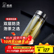 希諾（HEENOOR）玻璃杯男士雙層商務(wù)辦公送禮高檔水杯帶濾網(wǎng)過(guò)濾泡茶家用透明杯子 小巧便攜-禮盒裝290ml