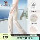 駱駝（CAMEL）女裝工裝褲男女款秋季防水休閑褲顯瘦直筒運動褲加絨時尚梭織  S