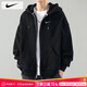 耐克（NIKE）外套男士 25秋季新款運(yùn)動(dòng)服裝防風(fēng)休閑衣連帽開衫衛(wèi)衣透氣夾克 柔軟毛圈/全棉親膚/曬圖退5 L 【175】體重130~150斤左右