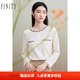 菲妮迪品牌T恤春秋季簡(jiǎn)約氣質(zhì)小香風(fēng)設(shè)計(jì)感圓領(lǐng)長(zhǎng)袖上衣 米白色 L