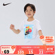 NIKE 耐克童裝男童短袖T恤2025年夏季氣球卡通圖案兒童短T上衣