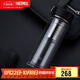 膳魔師（THERMOS）雙層玻璃400ml男女水杯茶杯水紋行者帶茶漏杯TCGB-400-D-BK 黑色