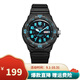 卡西歐（CASIO）男女表學(xué)生手表運動(dòng)手表 夜光防水石英表帶星期日歷腕表 【熱門(mén)】黑表藍字MRW-200H-2B