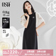 歐莎（OSA）法式假兩件拼接連衣裙女夏季新款小個(gè)子氣質(zhì)泡泡袖小黑裙 黑色 XL