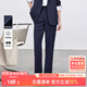 尚都比拉商務(wù)黑色休閑褲女春款修身小腿西褲通勤西服九分褲 藏藍色  L 