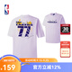 NBA官方斯蒂芬庫里/詹姆斯/哈登球隊文化系列T恤t恤短袖男球衣 湖人/東契奇/淺紫色 2XL