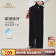 英氏（YEEHOO）男童褲子兒童長(zhǎng)褲中大童裝運(yùn)動(dòng)褲秋季吸濕排汗休閑衛(wèi)褲 黑色 165