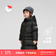 保姆鵝 兒童羽絨服男童女童長(cháng)款過(guò)膝加厚外套中大童保暖防風(fēng)冬裝 炭黑 150