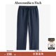 ABERCROMBIE & FITCH男裝24春秋款美式復古時(shí)尚小麋鹿抓絨運動(dòng)衛褲長(cháng)褲KI134-4100 藏青色 L (180/86A)尺碼偏大，建議小一碼