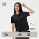 KOLON SPORT/可隆T恤 女子戶外運(yùn)動圓領(lǐng)接觸涼感下擺開叉短袖上衣 LKRT5MT578-BK 黑色 M 165/88A