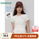 熱風(fēng)（Hotwind）女士t恤正肩短袖25年夏季新款刺繡小花修身顯瘦百搭打底衫短T恤女 04白色 L