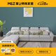 掌上明珠家居（M&Z）布藝沙發(fā)客廳棉麻風(fēng)格沙發(fā)可拆洗直排三人位現(xiàn)代簡約沙發(fā)組合 1+3+右妃【小款約3.33米】
