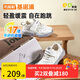 基諾浦（ginoble）學(xué)步鞋18個(gè)月-5歲25年春季男女復古童鞋春秋款GW1698棉白/月光灰