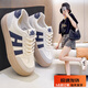 大東女士日系阿甘鞋女2025新款百搭運動(dòng)透氣平底小白鞋女學(xué)生休閑板鞋 卡其色 38