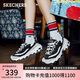 斯凱奇（Skechers）黑白金熊貓鞋秋男女同款情侶鞋時(shí)尚復(fù)古老爹鞋休閑運(yùn)動(dòng)鞋66666228