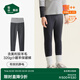 松山棉店【商場同款】自由穿小暖羊兒童打底褲保暖褲男童女童中大童褲子 320g-深灰條紋 130 cm