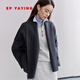 EP雅瑩格雷系通勤雙面毛呢外套 羊毛羊絨混紡短大衣 商場(chǎng)同款1521A 灰色 M