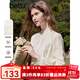 百圖betu女裝2025春季新款襯衫立領浪漫提花氣質(zhì)正肩襯衫女2501T27 淺黃 L