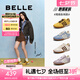 百麗（Belle）張凌赫同款彩虹豆透氣新款德訓(xùn)鞋女商場款運動阿甘鞋B1U1DAM5預(yù)售 【周雨彤同色】芥末黃 (熱賣色） 38 (240mm)
