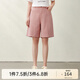纖莉秀【舒適松緊后腰百搭五分牛仔短褲】大碼女裝胖mm2025夏新款1628 粉色 3XL