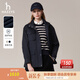 哈吉斯（HAZZYS）女裝 秋季女士【PHIZ系列】工裝風(fēng)立領(lǐng)腰部抽繩休閑夾克女 藏青色NV M (160/84A 38)