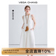 VEGA CHANG無(wú)袖連衣裙女2025年夏季新款簡(jiǎn)約時(shí)尚氣質(zhì)背心長(zhǎng)裙子 陶瓷白 M