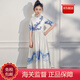 WVD美國品牌風(fēng)兒童演出服女童民樂(lè )古箏演奏服禮服舞蹈服大合唱演出服 藍色 120 CM