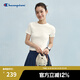 Champion冠軍短袖女2025夏季新款修身?xiàng)l紋t恤簡(jiǎn)約純色運(yùn)動(dòng)風(fēng)潮牌 白色 M