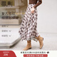 香影不規則咖色格子半身裙女2025秋季新款垂墜感高腰氣質(zhì)大擺裙子 咖色 S 155/60A/85-95斤