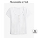ABERCROMBIE & FITCH【多色亨利領(lǐng)】女裝25夏季經(jīng)典小麋鹿修身短袖T恤KI139-5271 白色 M (165/96A)