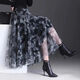 半身裙印花專(zhuān)柜品質(zhì)高檔a字顯瘦冬季新款碎花中長(cháng)裙百褶裙子大擺 花色 均碼  （80-160斤）