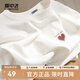 雪中飛白色短袖t恤女2025新款夏季純棉寬松半袖女士簡(jiǎn)約休閑超好看上衣 白色|8162-17004F (女款) L