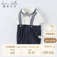 davebell戴維貝拉童裝夏裝新生兒爬服嬰兒男寶寶連體衣洋氣哈衣DB2220946藏青色100cm