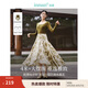 茵曼（INMAN）薄荷曼波新中式拼接連衣裙2024春女裝新品鎖骨方領(lǐng)顯瘦印花長裙 卡其色 XL